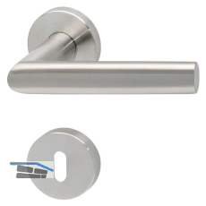 SOLIDO Dr�ckergarnitur VADUZ - auf Rosette BB, 38 - 45, Edelstahl matt