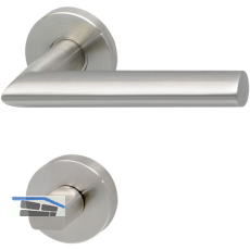 SOLIDO Dr�ckergarnitur GLASGOW - auf Rosette WC, 38 - 45, Edelstahl matt FH