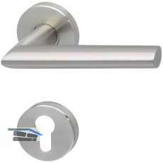 SOLIDO Dr�ckergarnitur GLASGOW - auf Rosette PZ, 38 - 45, Edelstahl matt FH