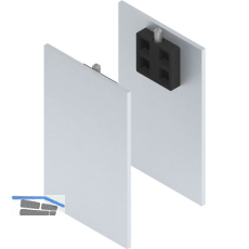 SOLIDO 100/HELM Abdeckkappen-Set Technikblende Abstandsprofil 15 silber eloxiert