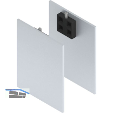 SOLIDO 100/HELM Abdeckkappen-Set Technikblende 2x Abstandsprofil 15 silber