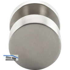 MARCHESI T�rknopf Flachform innen auf Rosette, Gegenverschraubung,Edelstahl matt