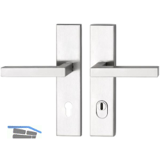 SH-Dr�ckergarnitur MALM�-auf Schild, DIN PZ92, mit Kzs. Edelstahl