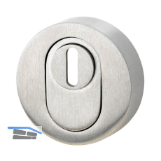 SOLIDO Zylinderrosette au�en, rund � 52 x 15, mit Kernziehschutz, Edelst. matt