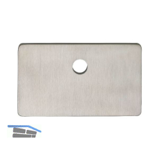 SOLIDO Namensschild ohne Spion u. Namensleiste, 120x70x6 mm, Edelstahl matt