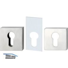 SOLIDO SH-Rosettenpaar eckig, RC2, PZ, ohne Kernziehschutz, I-10mm A-12mm ER