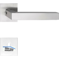 SOLIDO Dr�ckergarnitur MALM� - auf Flachrosette, eckig BB, Edelstahl matt