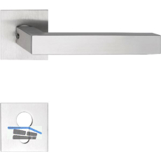 SOLIDO Dr�ckergarnitur MALM� - auf Flachrosette, eckig PZ, Edelstahl matt