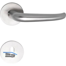 SOLIDO Dr�ckergarnitur BELFAST - auf Flachrosette, rund BB, Edelstahl matt