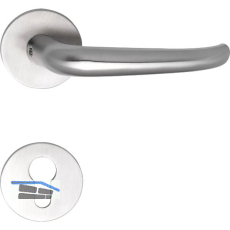 SOLIDO Dr�ckergarnitur BELFAST - auf Flachrosette, rund PZ, Edelstahl matt