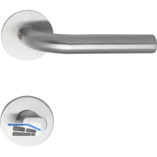 SOLIDO Dr�ckergarnitur DUBLIN - auf Flachrosette, rund WC, Edelstahl matt