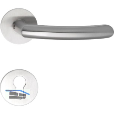 SOLIDO Dr�ckergarnitur HELSINKI - auf Flachrosette, rund PZ, Edelstahl matt