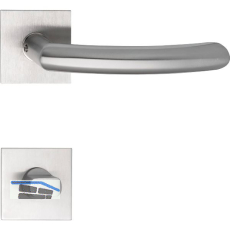 SOLIDO Dr�ckergarnitur HELSINKI - auf Flachrosette, eckig WC, Edelstahl matt