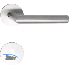 SOLIDO Dr�ckergarnitur NORWEGEN - auf Flachrosette, rund BB, Edelstahl matt