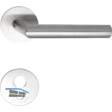 SOLIDO Dr�ckergarnitur NORWEGEN - auf Flachrosette, rund PZ, Edelstahl matt