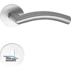 SOLIDO Dr�ckergarnitur OSLO - auf Flachrosette, rund BB, Edelstahl matt