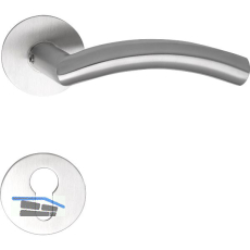 SOLIDO Dr�ckergarnitur OSLO - auf Flachrosette, rund PZ, Edelstahl matt