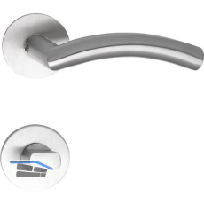 SOLIDO Dr�ckergarnitur OSLO - auf Flachrosette, rund WC, Edelstahl matt