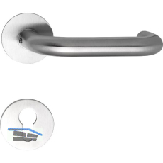 SOLIDO Dr�ckergarnitur TALIN - auf Flachrosette, rund PZ, Edelstahl matt