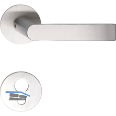 SOLIDO Dr�ckergarnitur DOVER - auf Flachrosette, rund PZ, Edelstahl matt