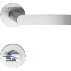 SOLIDO Dr�ckergarnitur DOVER - auf Flachrosette, rund WC, Edelstahl matt