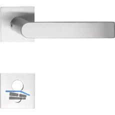 SOLIDO Dr�ckergarnitur DOVER - auf Flachrosette, eckig PZ, Edelstahl matt