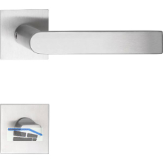 SOLIDO Dr�ckergarnitur DOVER - auf Flachrosette, eckig WC, Edelstahl matt