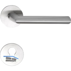 SOLIDO Dr�ckergarnitur GLASGOW - auf Flachrosette, rund PZ, Edelstahl matt