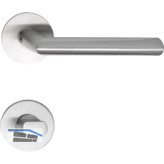 SOLIDO Dr�ckergarnitur GLASGOW - auf Flachrosette, rund WC, Edelstahl matt