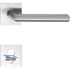 SOLIDO Dr�ckergarnitur GLASGOW - auf Flachrosette, eckig PZ, Edelstahl matt