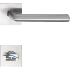 SOLIDO Dr�ckergarnitur GLASGOW - auf Flachrosette, eckig WC, Edelstahl matt