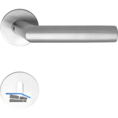 SOLIDO Dr�ckergarnitur VADUZ - auf Flachrosette, rund BB, Edelstahl matt