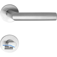 SOLIDO Dr�ckergarnitur VADUZ - auf Flachrosette, rund WC, Edelstahl matt