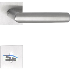 SOLIDO Dr�ckergarnitur VADUZ - auf Flachrosette, eckig BB, Edelstahl matt