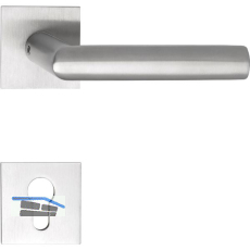 SOLIDO Dr�ckergarnitur VADUZ - auf Flachrosette, eckig PZ, Edelstahl matt