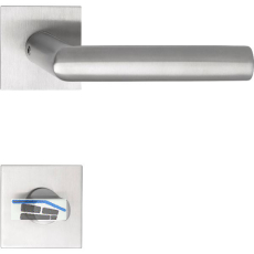 SOLIDO Dr�ckergarnitur VADUZ - auf Flachrosette, eckig WC, Edelstahl matt