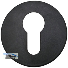 SOLIDO Zylinderrosette PZ flach rund, Edelstahl schwarz matt