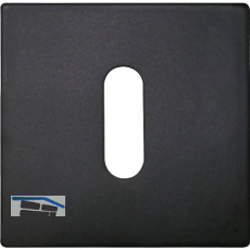 SOLIDO Schl�sselrosette BB flach eckig, Edelstahl schwarz matt