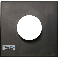 SOLIDO Dr�ckerrosette flach eckig, Edelstahl schwarz matt