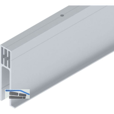 SOLIDO 100/HELM Seitenteilprofil Glas auf Ma� L=6000 mm silber eloxiert