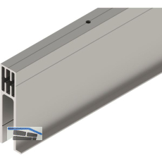 SOLIDO 100/HELM Seitenteilprofil Glas auf Ma� L=6000 mm Edelstahl-Effekt