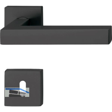 SOLIDO Dr�ckergarnitur MALM� - auf Rosette BB, 38 - 45, Edelstahl schwarz