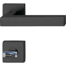 SOLIDO Dr�ckergarnitur MALM� - auf Rosette WC, 38 - 45, Edelstahl schwarz FH