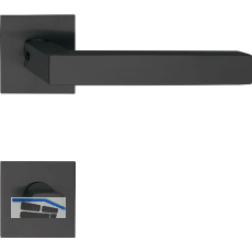 SOLIDO Dr�ckergarnitur MALM� - auf Flachrosette, eckig WC, schwarz