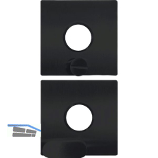 SOLIDO Dr�ckerrosette - eckig, innen Sperrknopf, au�en Not�ffner, schwarz