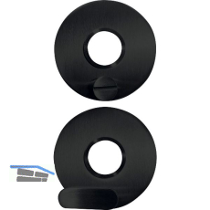 SOLIDO Dr�ckerrosette - rund, innen Sperrknopf, au�en Not�ffner, schwarz