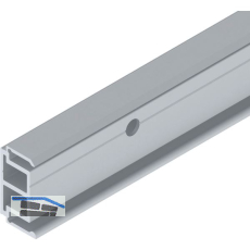 SOLIDO 100 Abstandsprofil 15 mm seitlich gebohrt L=2000 mm silber eloxiert