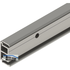SOLIDO 100 Abstandsprofil 15 mm seitlich gebohrt L=1800 mm Edelstahl-Effekt
