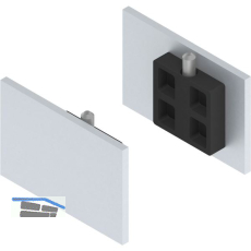 SOLIDO 100/HELM Abdeckkappen-Set Blende ME mit Abstandsprofil 15 silber