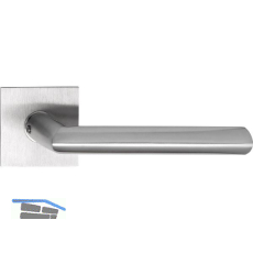 SOLIDO Dr�ckergarnitur GLASGOW - ohne Schl�sselrosette, eckig, Edelstahl